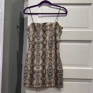 Brand new fashion nova snake skin mini dress
